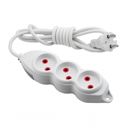 Удлинитель Mono Electric 3гн х 1,5м б/з 150-010003-301, цвет белый