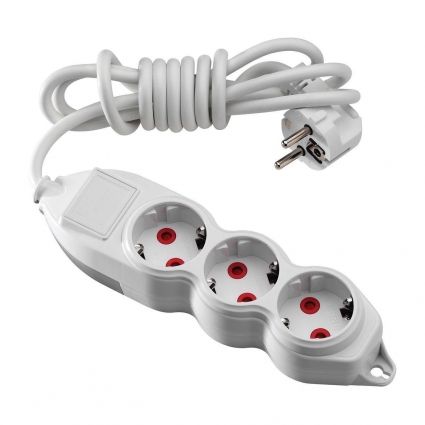 Удлинитель Mono Electric 3гн х 10м с/з 150-010001-316, цвет белый