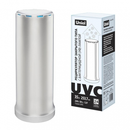 Ультрафиолетовый бактерицидный рециркулятор Uniel UDG-T30A UVCB White UL-00007695 для офиса площадью до 1.9 кв.м.,  в современном стиле