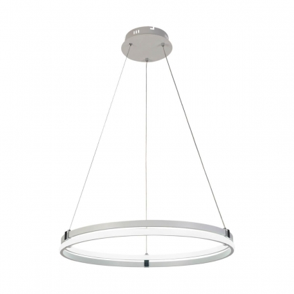 Подвесная светодиодная люстра Profit Light 6038/1 WHT+CHR для спальни площадью до 10-16 кв.м.,  в современном стиле