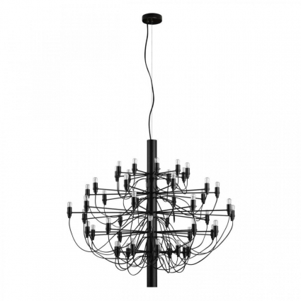 Подвесная люстра Loft IT Gino 10196/1000 Black для гостиной, цвет черный,  в стиле модерн