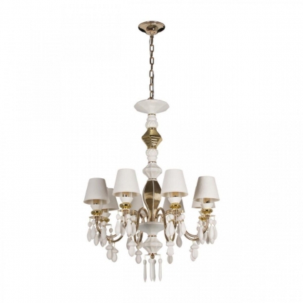 Подвесная люстра Loft IT Grace 10203/8 White для гостиной, цвет белый,  в стиле модерн