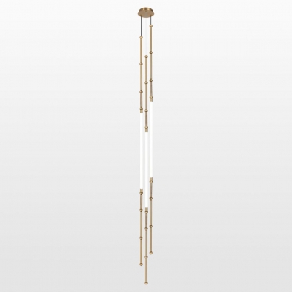 Подвесной светодиодный светильник Lussole Loft BEND LSP-7072 для гостиной, цвет матовое золото,  в современном стиле