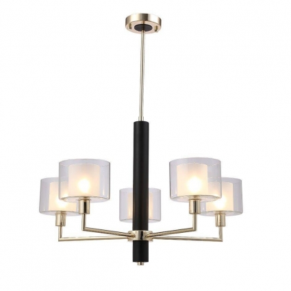 Подвесная люстра Crystal Lux Maestro SP-PL5 Gold для кухни, цвет белый,  в современном стиле