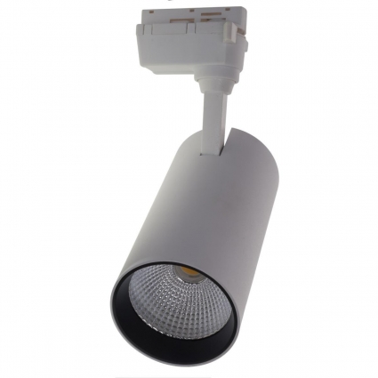 Трековый светодиодный светильник Volpe ULB-Q277 40W/4000К WHITE UL-00008057 для экспозиции, цвет белый,  в современном стиле