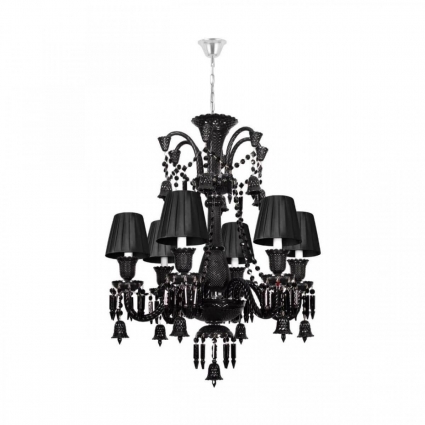 Подвесная люстра Loft IT Zenith 10210/6 Black для гостиной, цвет черный,  в стиле арт-деко