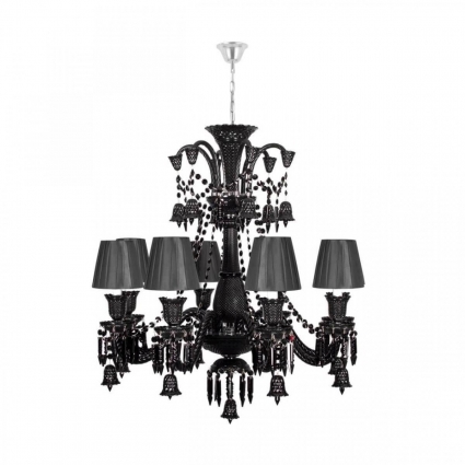 Подвесная люстра Loft IT Zenith 10210/8 Black для гостиной, цвет черный,  в стиле арт-деко