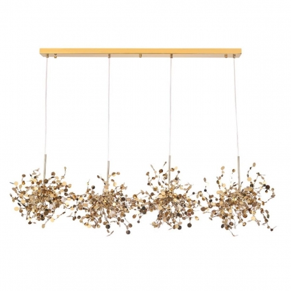 Подвесной светильник Crystal Lux GARDEN SP3х4 L1600 GOLD для гостиной, цвет золотой,  в современном стиле
