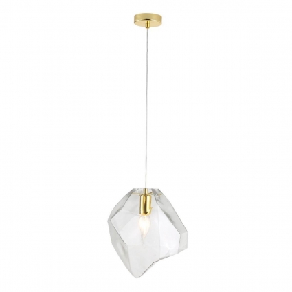 Подвесной светильник Crystal Lux NUESTRO SP1 GOLD/TRANSPARENT для кухни, цвет прозрачный,  в современном стиле