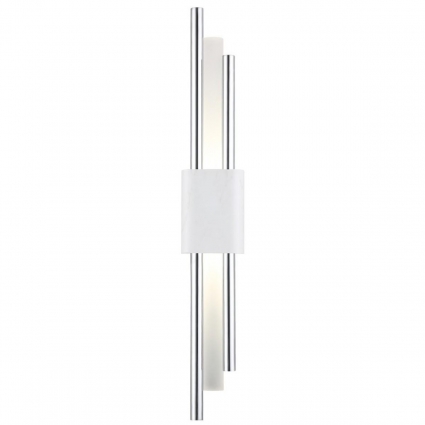 Настенный светодиодный светильник Crystal Lux CARTA AP6W LED WHITE/CHROME для спальни, цвет белый,  в современном стиле