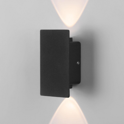 Уличный настенный светодиодный светильник Elektrostandard Mini Light 35154/D черный a060883 для спальни, цвет черный,  в стиле модерн