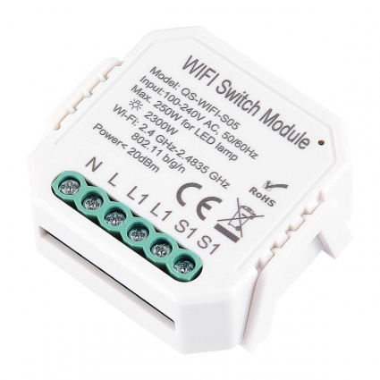 WIFI реле 1 канал 10A ST Luce ST9000 ST9000.500.01C, цвет белый