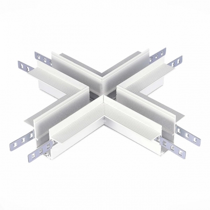 Коннектор X-образный ST Luce Skyline 48 ST007.500.12 для магазина, цвет белый,  в стиле Хай-тек
