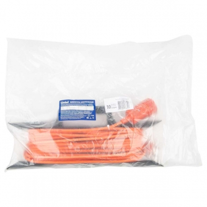 Удлинитель Uniel Ultra 1гн х 10м б/з YX10-101 /UCK-1N/2x1,00/10M/F Orange UL-00010799, цвет оранжевый