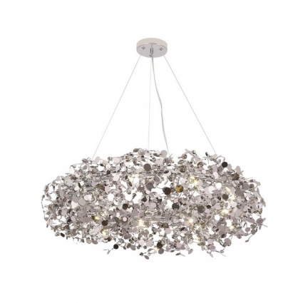 Подвесная люстра Crystal Lux GARDEN SP9 D800 CHROME для гостиной, цвет хром,  в современном стиле