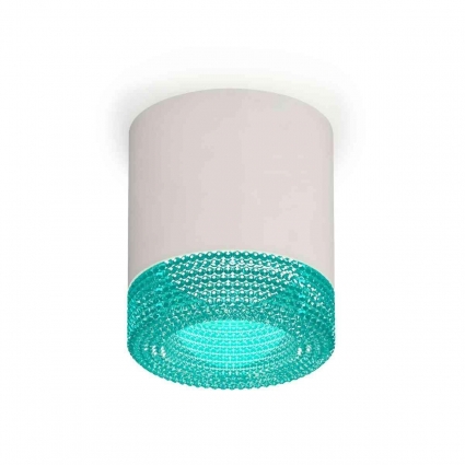 Комплект накладного светильника Ambrella light Techno Spot XS7401023 SWH/BL белый песок/голубой (C7401, N7194) для магазина, цвет белый