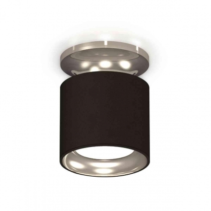 Комплект накладного светильника Ambrella light Techno Spot XS7402080 SBK/PSL черный песок/серебро полированное (N7927, C7402, N7023) для магазина, цвет черный
