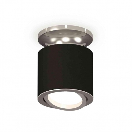 Комплект накладного светильника Ambrella light Techno Spot XS7402081 SBK/PSL черный песок/серебро полированное (N7927, C7402, N7003) для магазина, цвет черный