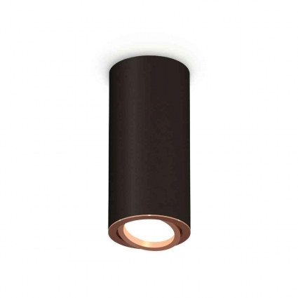 Комплект накладного светильника Ambrella light Techno Spot XS7443005 SBK/PPG черный песок/золото розовое полированное (C7443, N7005) для магазина, цвет черный