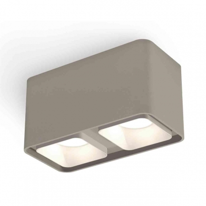 Комплект накладного светильника Ambrella light Techno Spot XS7852001 SGR/SWH серый песок/белый песок (C7852, N7701) для магазина, цвет серый