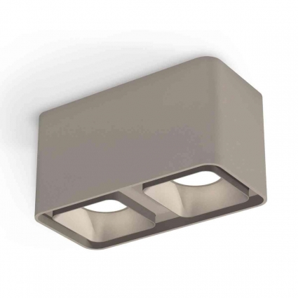 Комплект накладного светильника Ambrella light Techno Spot XS7852003 SGR/SSL серый песок/серебро песок (C7852, N7703) для магазина, цвет серый