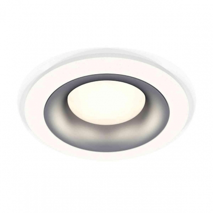 Комплект встраиваемого светильника Ambrella light Techno Spot XC7621004 SWH/MCH белый песок/хром матовый (C7621, N7013) для магазина, цвет белый