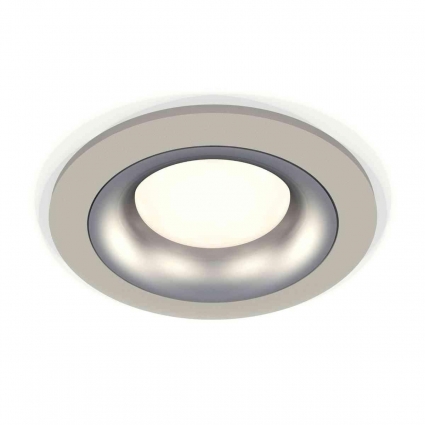 Комплект встраиваемого светильника Ambrella light Techno Spot XC7623004 SGR/MCH серый песок/хром матовый (C7623, N7013) для магазина, цвет серый