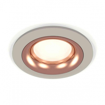 Комплект встраиваемого светильника Ambrella light Techno Spot XC7623006 SGR/PPG серый песок/золото розовое полированное (C7623, N7015) для магазина, цвет серый