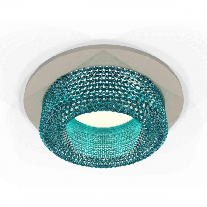 Комплект встраиваемого светильника Ambrella light Techno Spot XC7623023 SGR/BL серый песок/голубой (C7623, N7194) для магазина, цвет серый