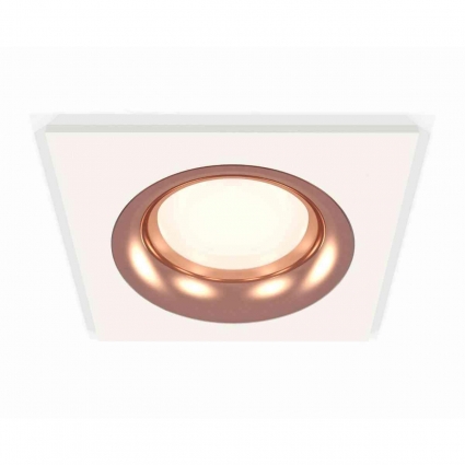 Комплект встраиваемого светильника Ambrella light Techno Spot XC7631006 SWH/PPG белый песок/золото розовое полированное (C7631, N7015) для магазина, цвет белый