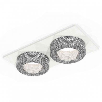 Комплект встраиваемого светильника Ambrella light Techno Spot XC7635020 SWH/CL белый песок/прозрачный (C7635, N7191) для магазина, цвет белый